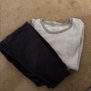 Cuddl Dud Grey and Blue Lounge Set